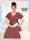 Chanderi Cotton Night 1 Printed Gown Nighty Wholesale Online

